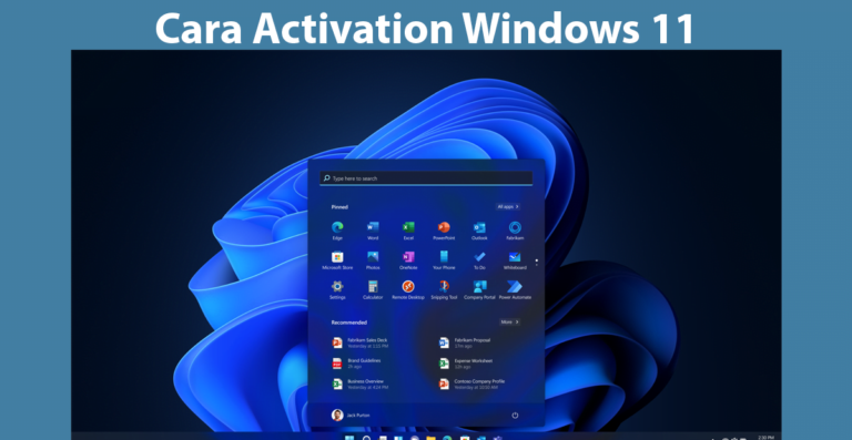 Cara Activation Windows 11